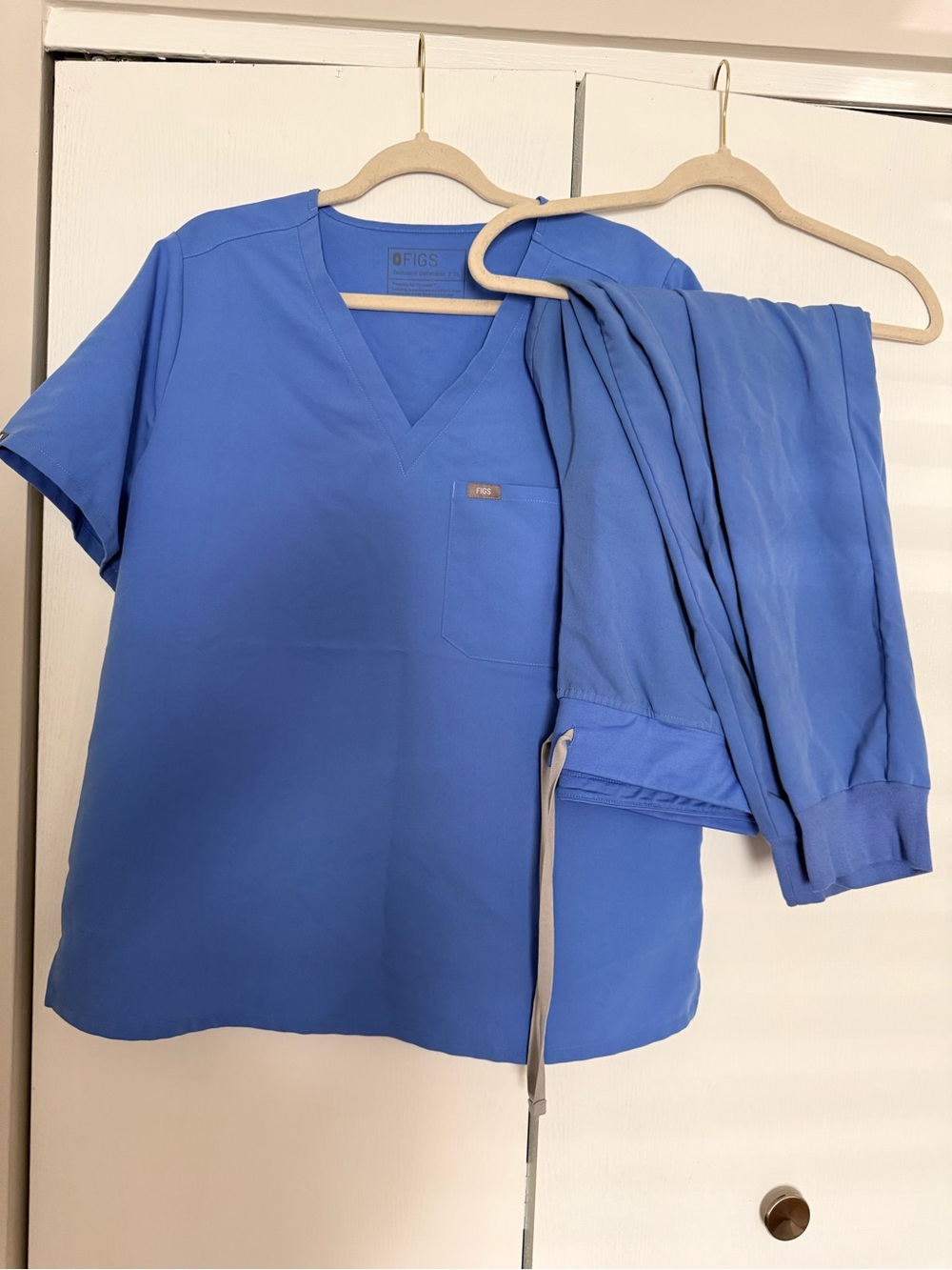 Figs Medical Scrub Top and Pants in Blue